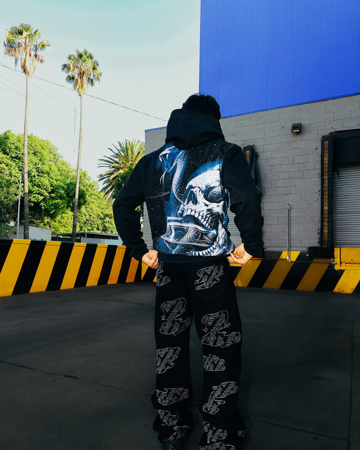 SKULL DOUBLE ZIP HOODIE