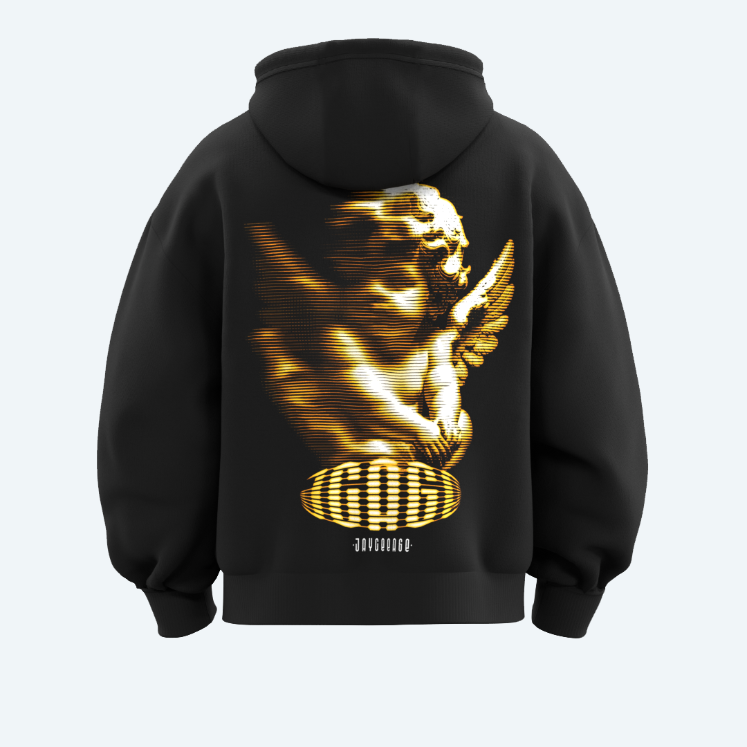 YELLOW ZIPPER HOODIE