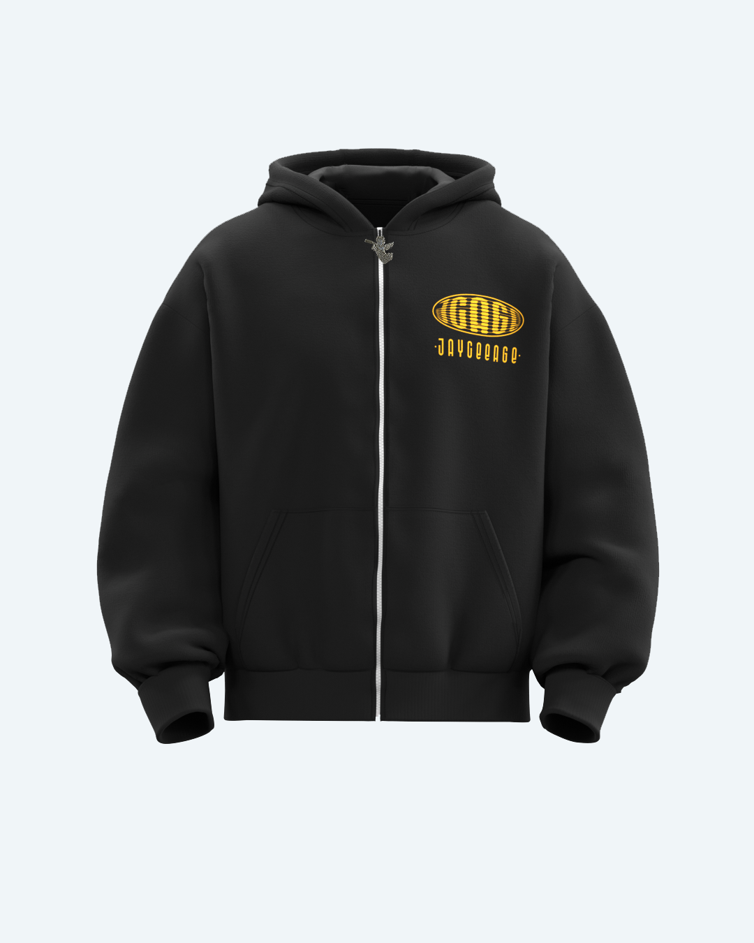 YELLOW ZIPPER HOODIE