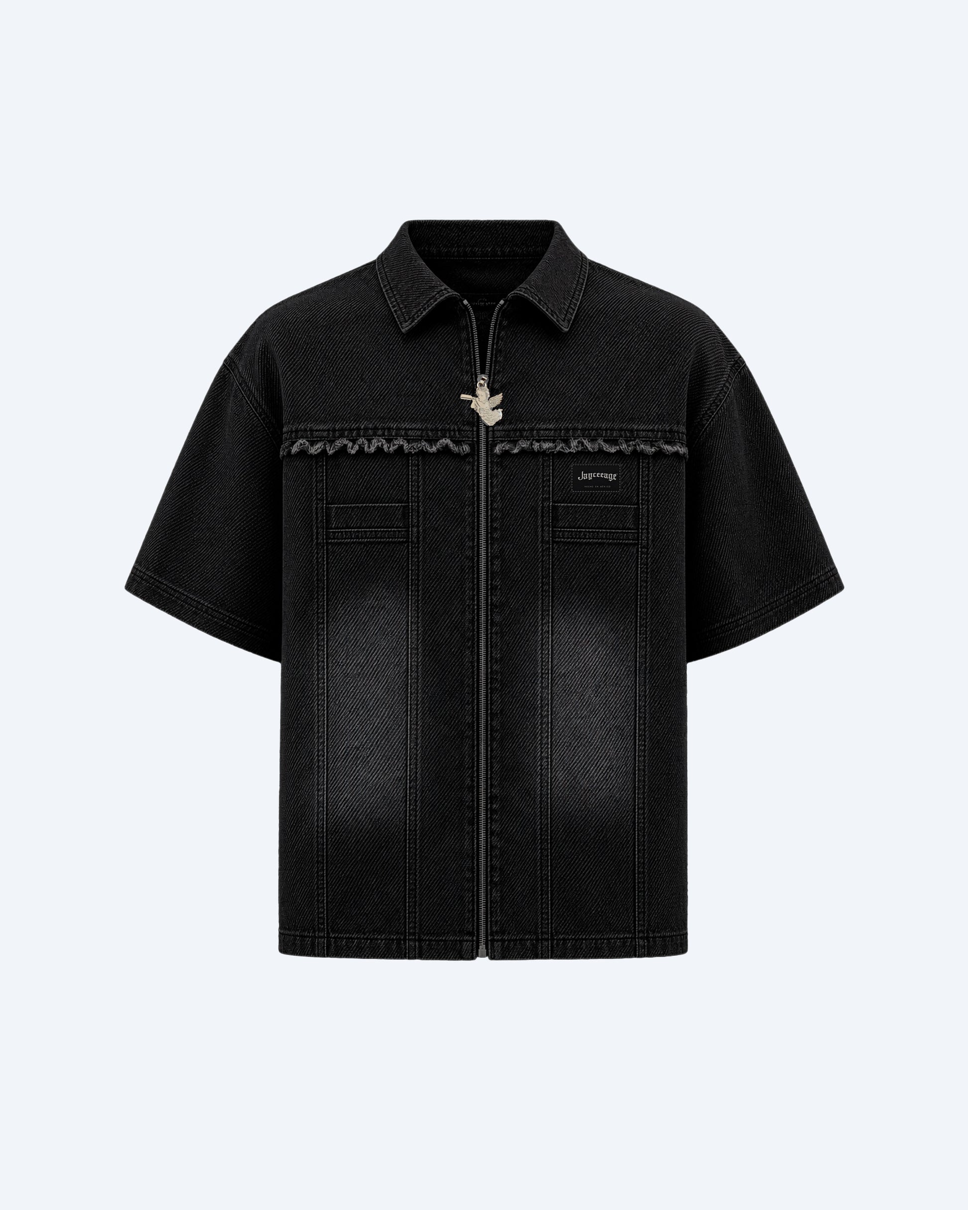DENIM ZIP OVERSHIRT