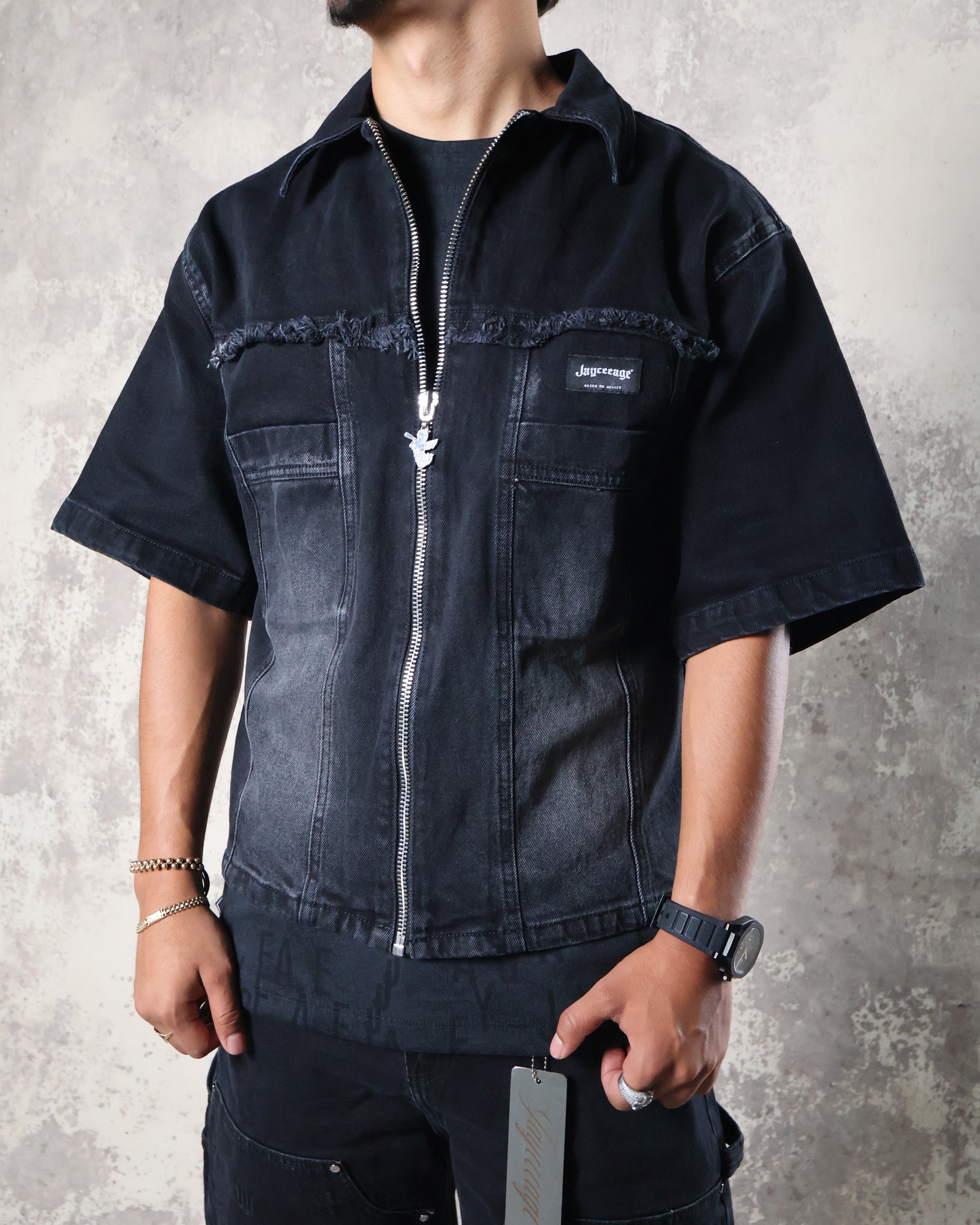 DENIM ZIP OVERSHIRT