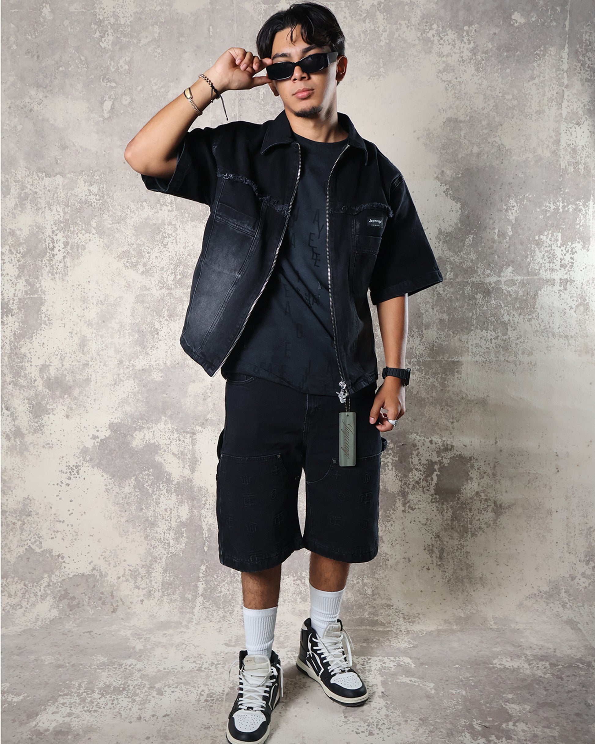 DENIM ZIP OVERSHIRT
