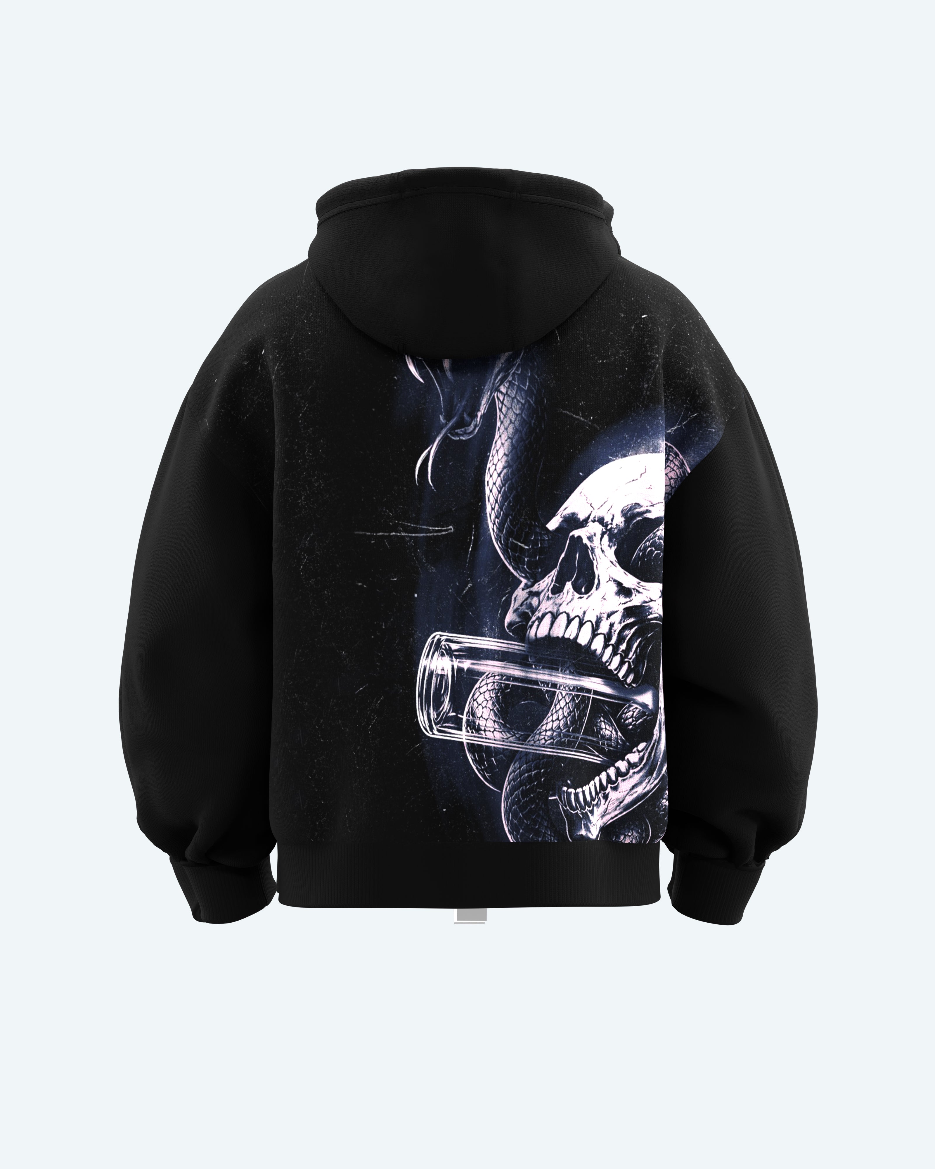 SKULL DOUBLE ZIP HOODIE